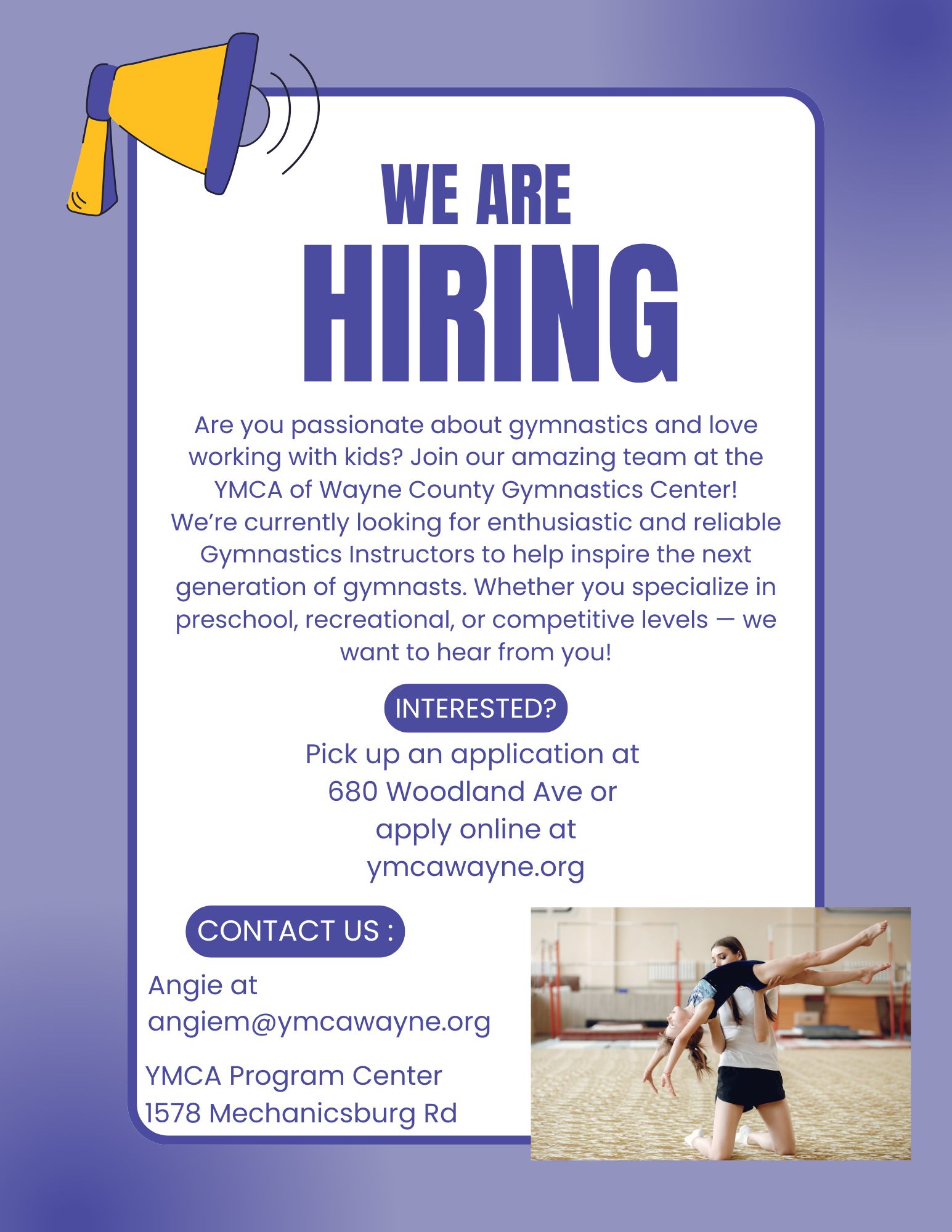 Gymnastics Hiring